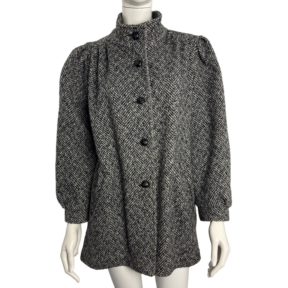 Vintage Herringbone Tweed | Made in USA | Northern Belle Wool Pea Coat